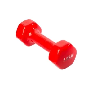 1 Piece Vinyl Dumbbell 3KG Red