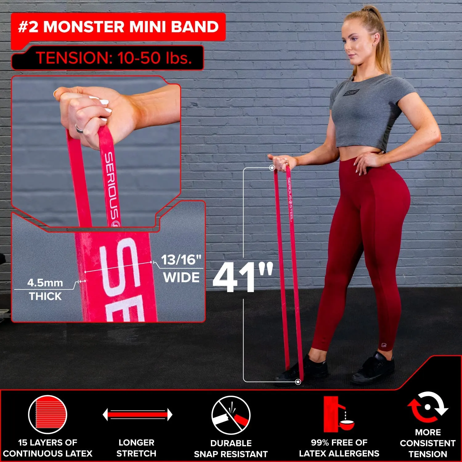 41" Mini Resistance Band (5-35 lbs)