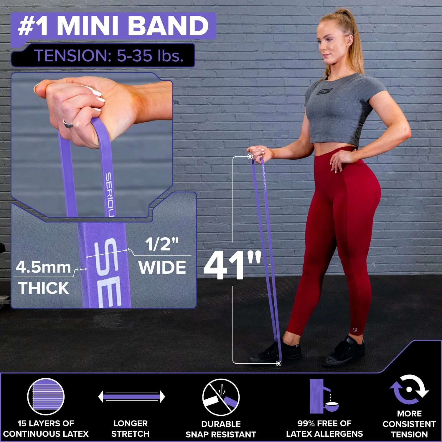 41" Mini Resistance Band (5-35 lbs)