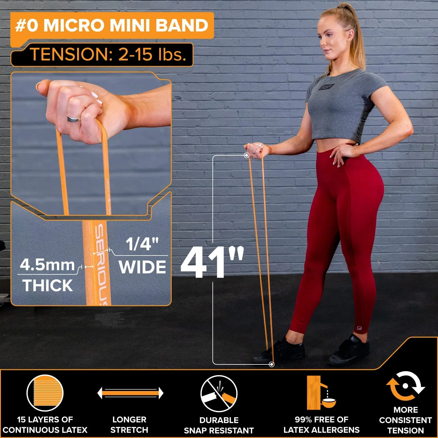 41" Mini Resistance Band (5-35 lbs)