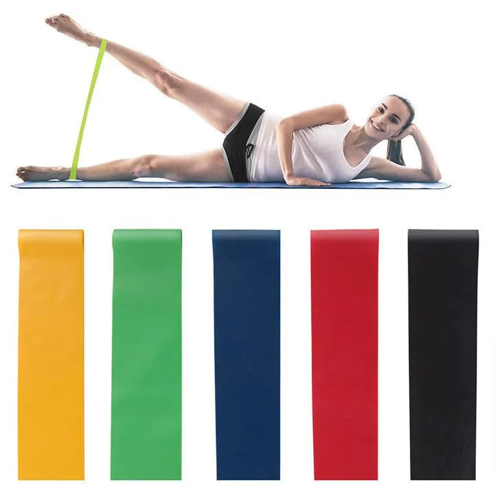 5 Level Resistance Rubber Bands Yoga Training Elastic Bands