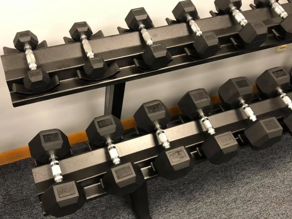 5LB-100LB Rubber Hexagon Dumbbells