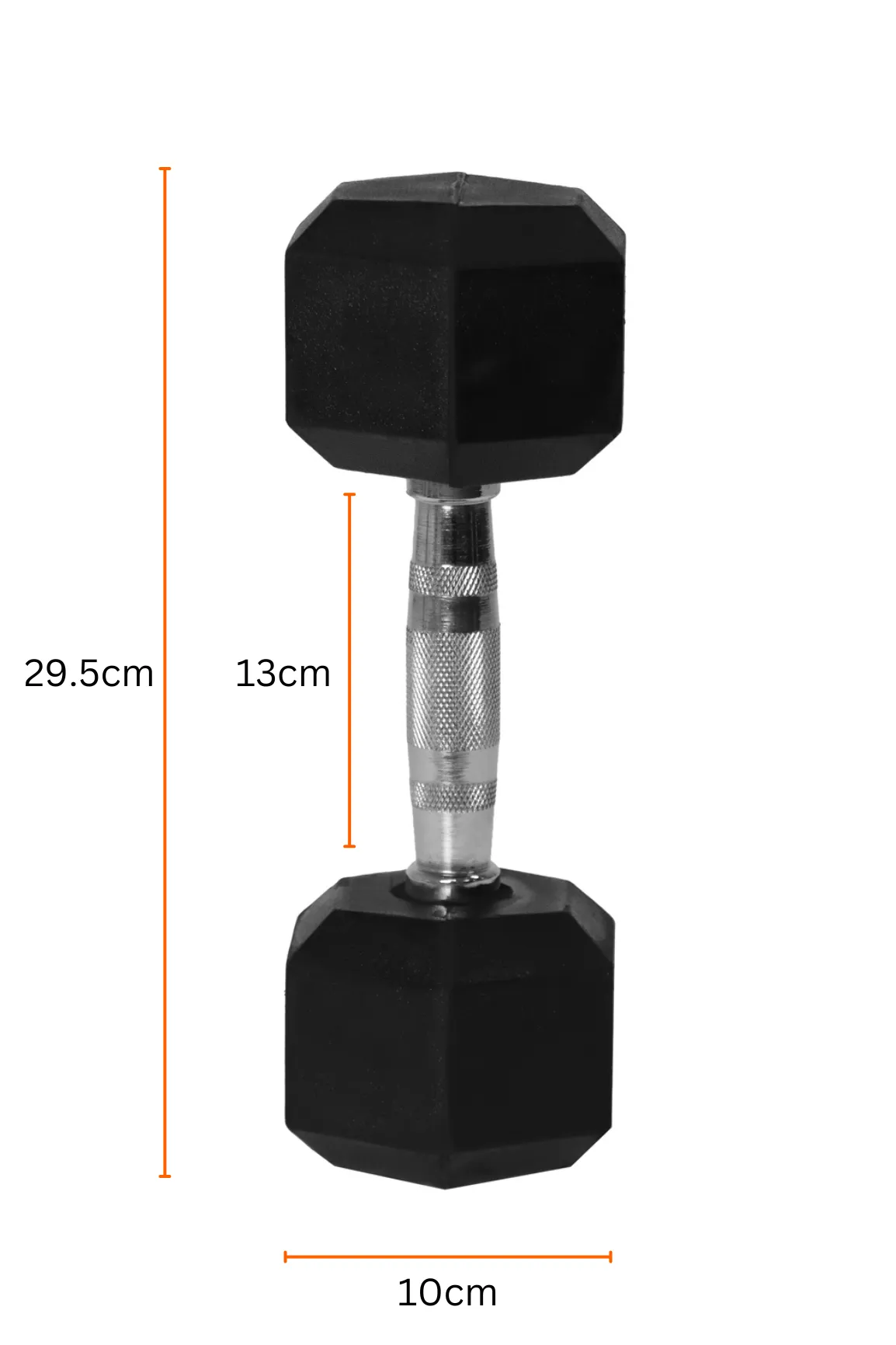 6kg Body Iron Commercial Rubber Hex Dumbbell Pair