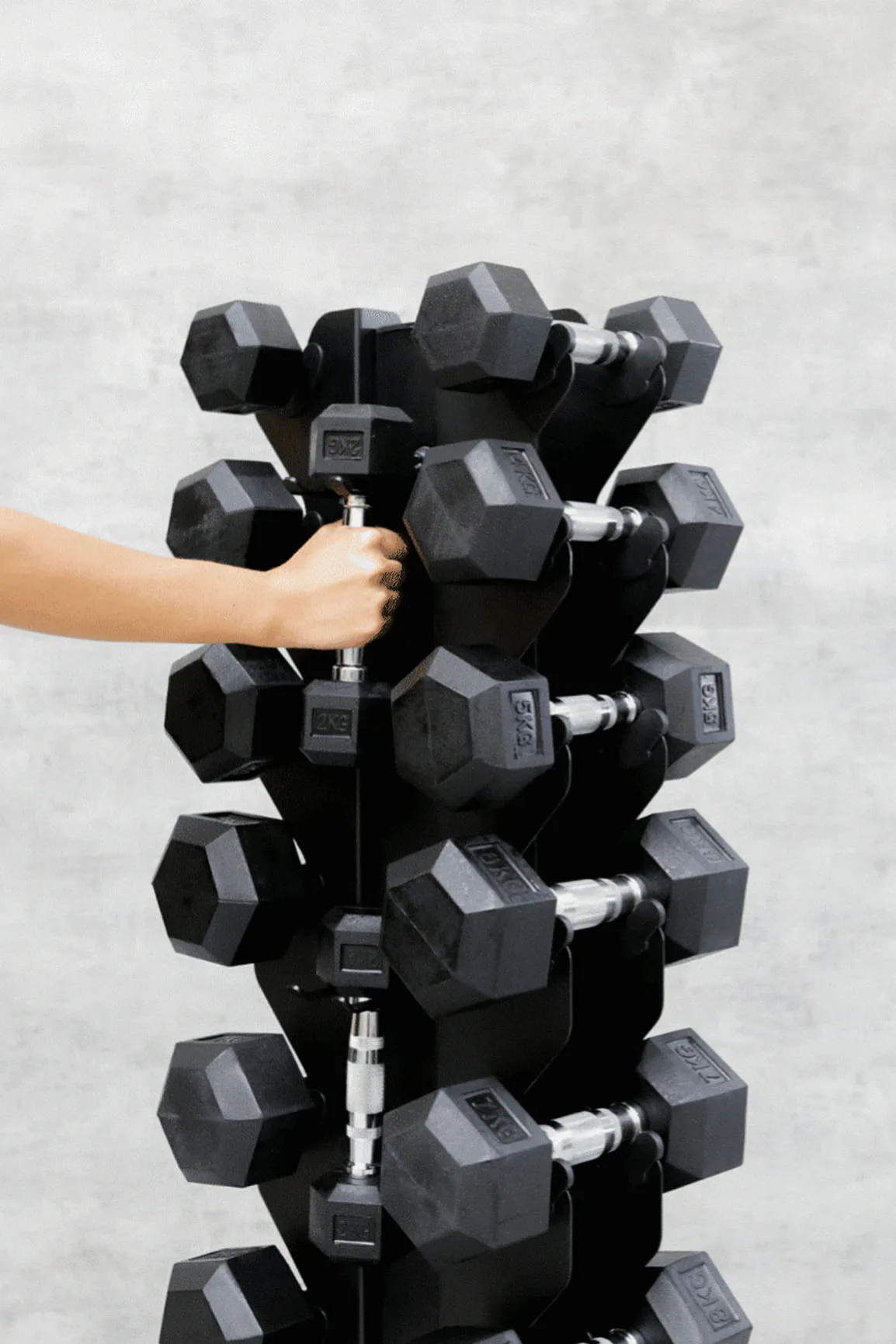 6kg Body Iron Commercial Rubber Hex Dumbbell Pair