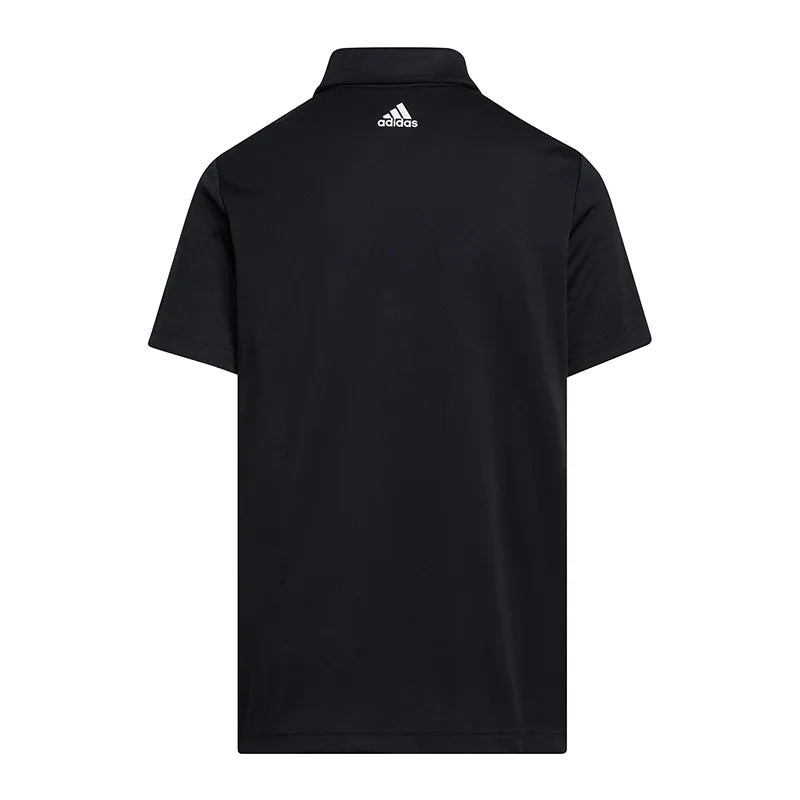 ADIDAS 3-Stripe Junior Polo (Black)