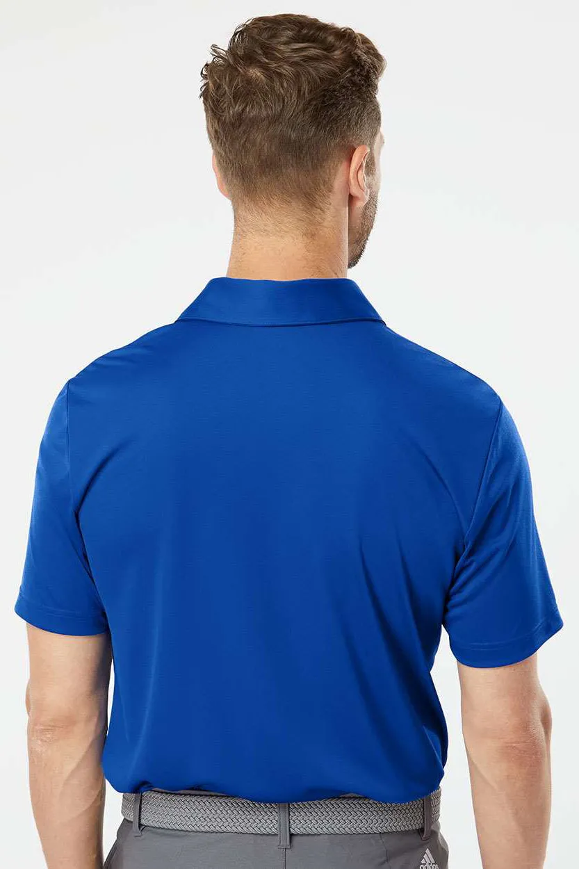 Adidas Mens Merch Block UPF 50  Short Sleeve Polo Shirt - Collegiate Royal Blue/Grey - NEW