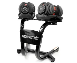 Adjustable 24kg Dumbbells Set with Stand, 15 Weights