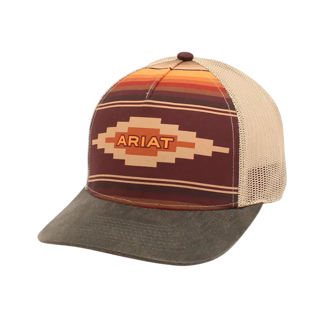 Ariat M&F Women's Aztec Design Brown Mesh Cap