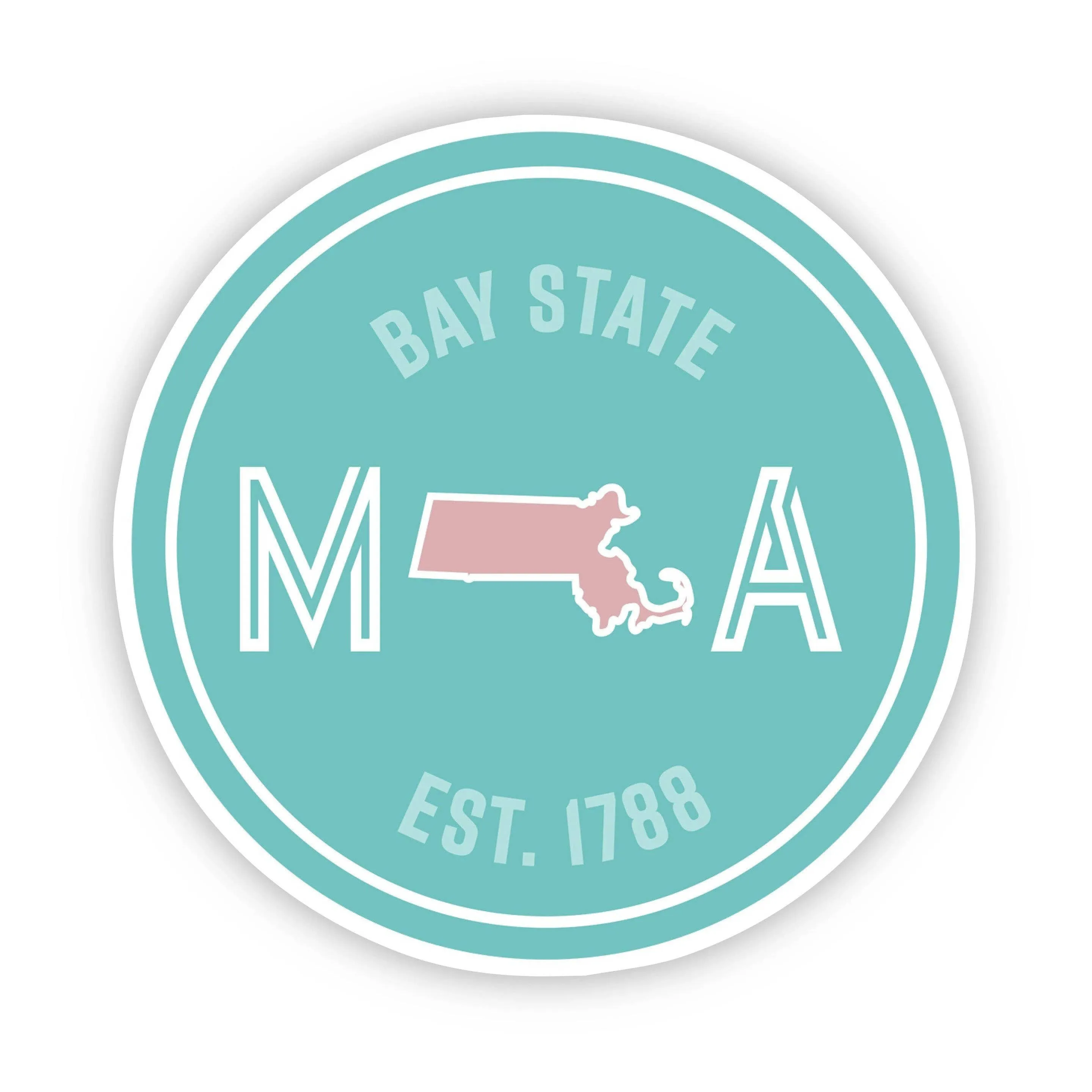 Bay State Massachusetts Sticker