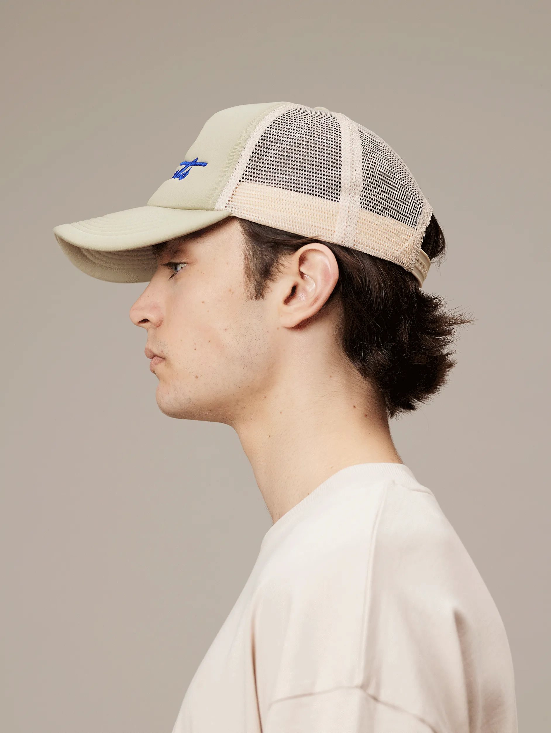 BEIGE MESH CAP "SUN"