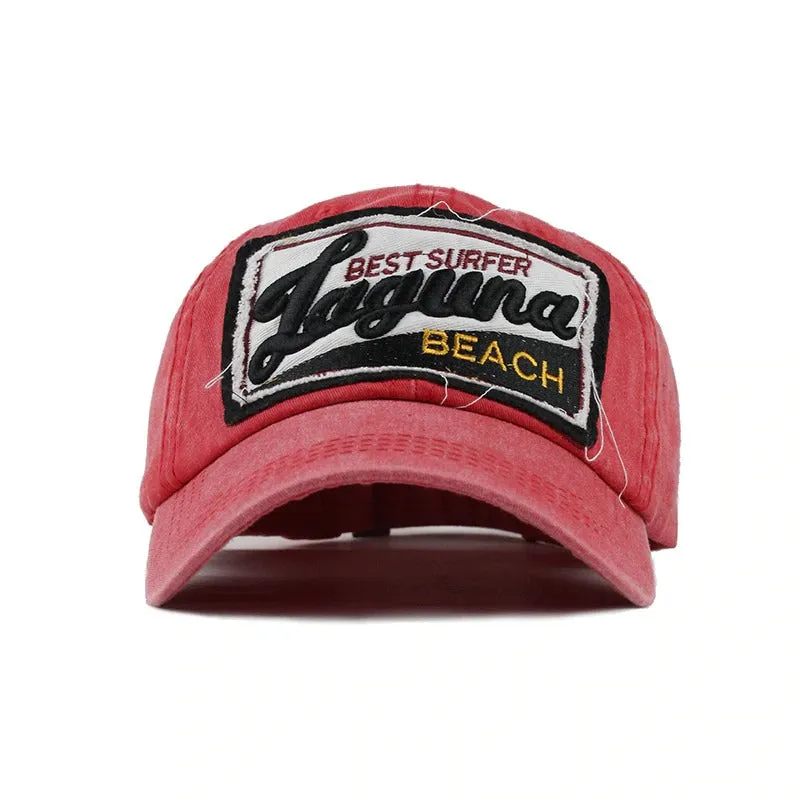 Best Surfer Laguna Embroidered Washed Cotton Baseball Cap