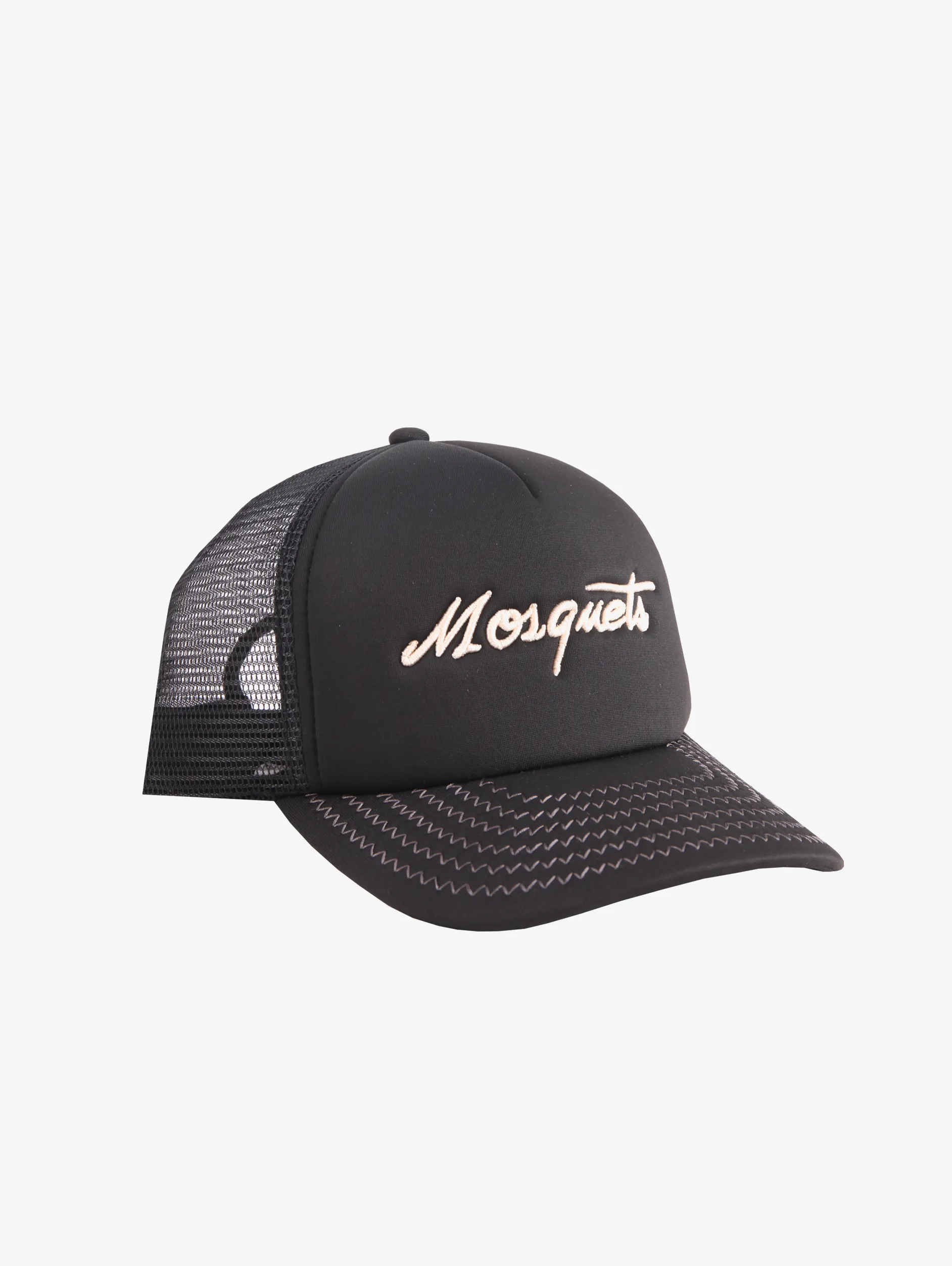 BLACK MESH CAP "MOSQUETS"