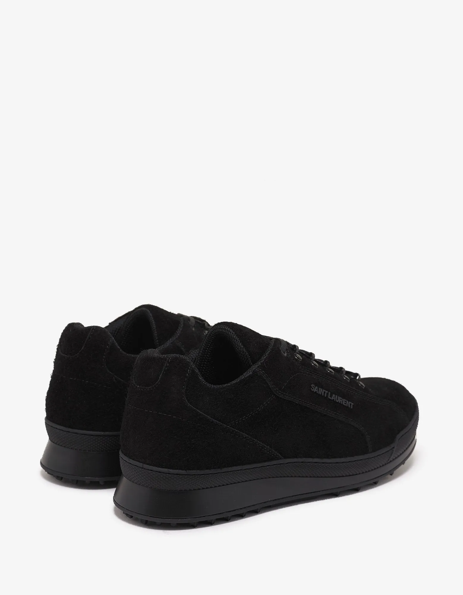 Black Suede Leather Jump Trainers