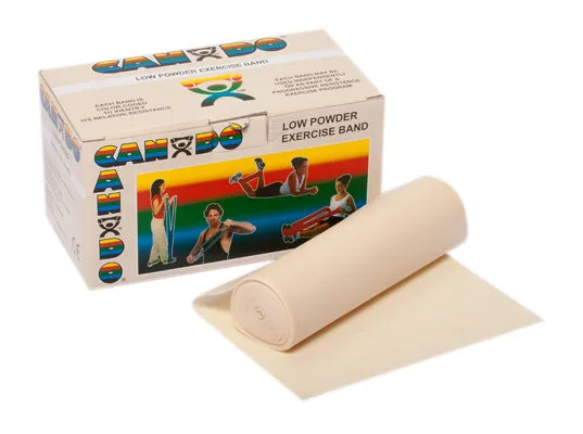 CanDo Low Powder Exercise Band - 50 yard rolls, 5-piece set (1 each: yellow, red, green, blue, black)