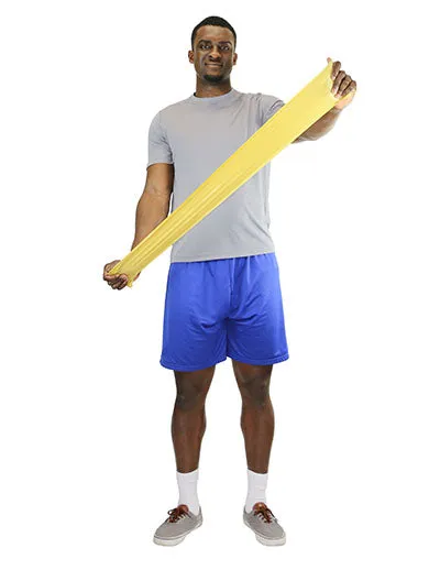 CanDo Low Powder Exercise Band - 6 yard roll - Yellow - x-light