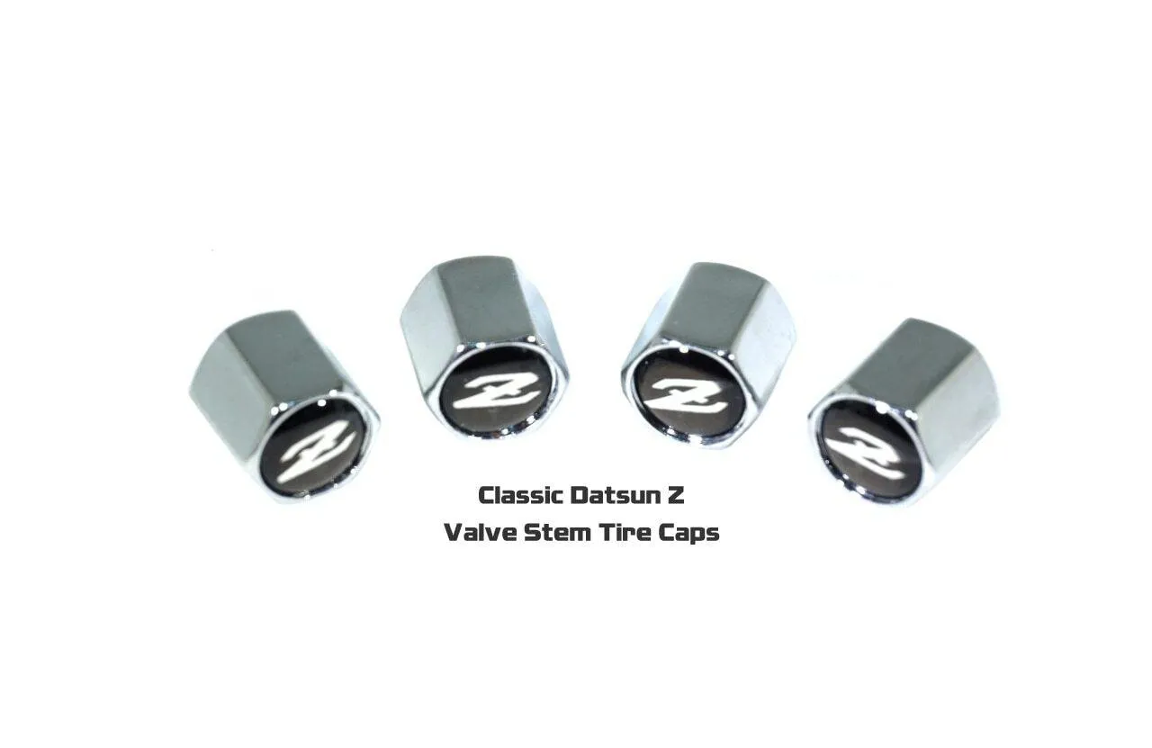 Chrome Valve Stem Tire Caps, Style: Datsun Z