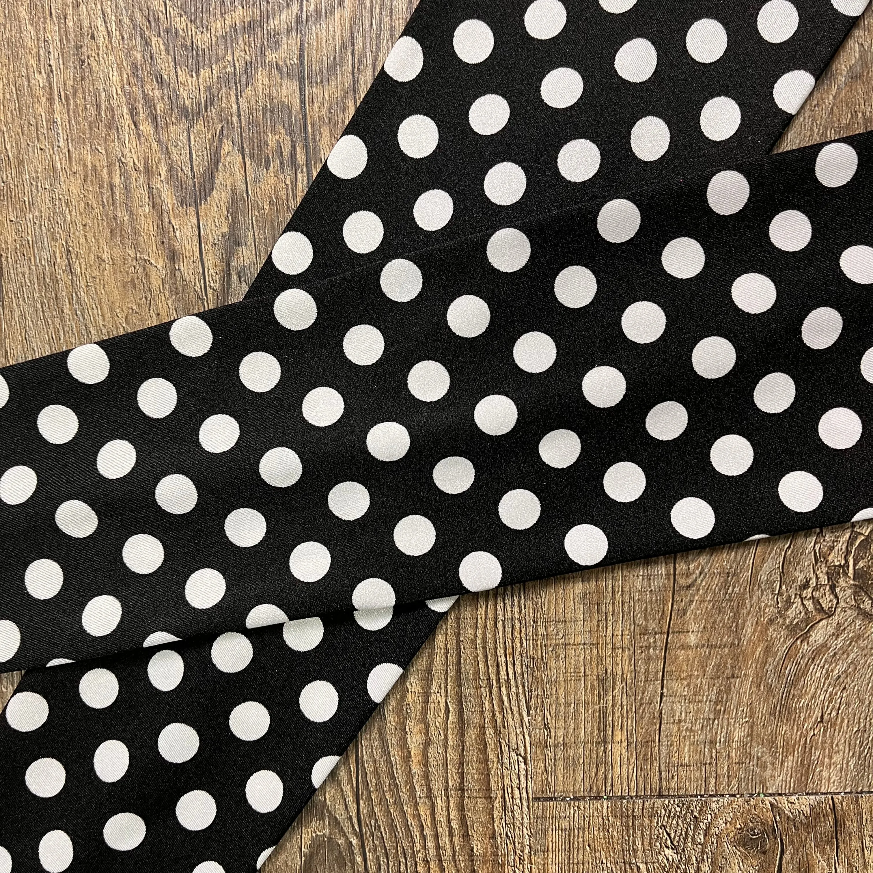 Compression Arm Sleeves in Black/White Polka Dot Print Spandex