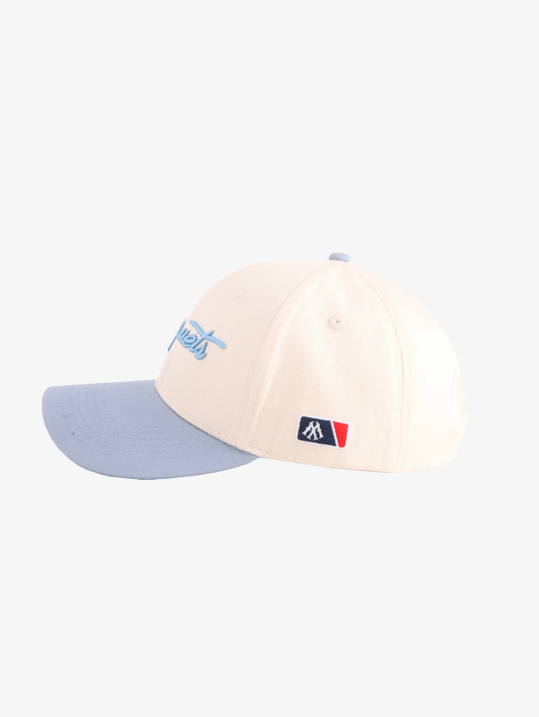 CREAM CONTRAST LIGHT BLUE BASEBALL CAP "MOSQUETS"