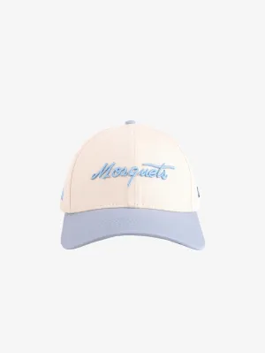 CREAM CONTRAST LIGHT BLUE BASEBALL CAP "MOSQUETS"