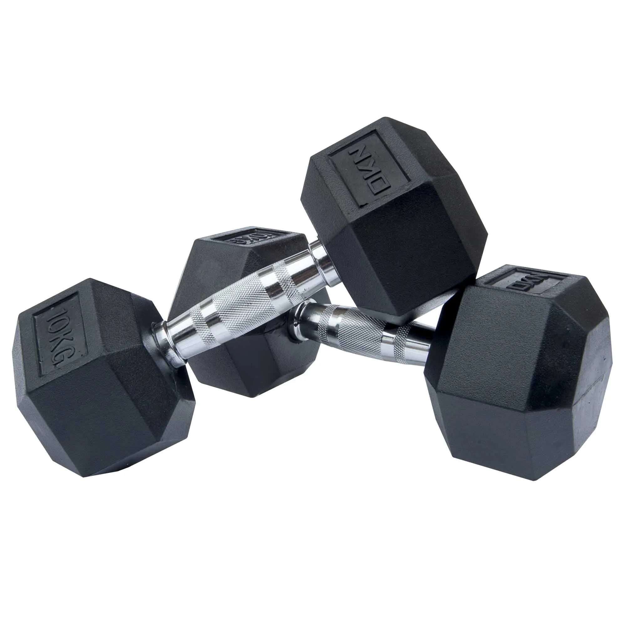 DKN Rubber Hex Dumbbells