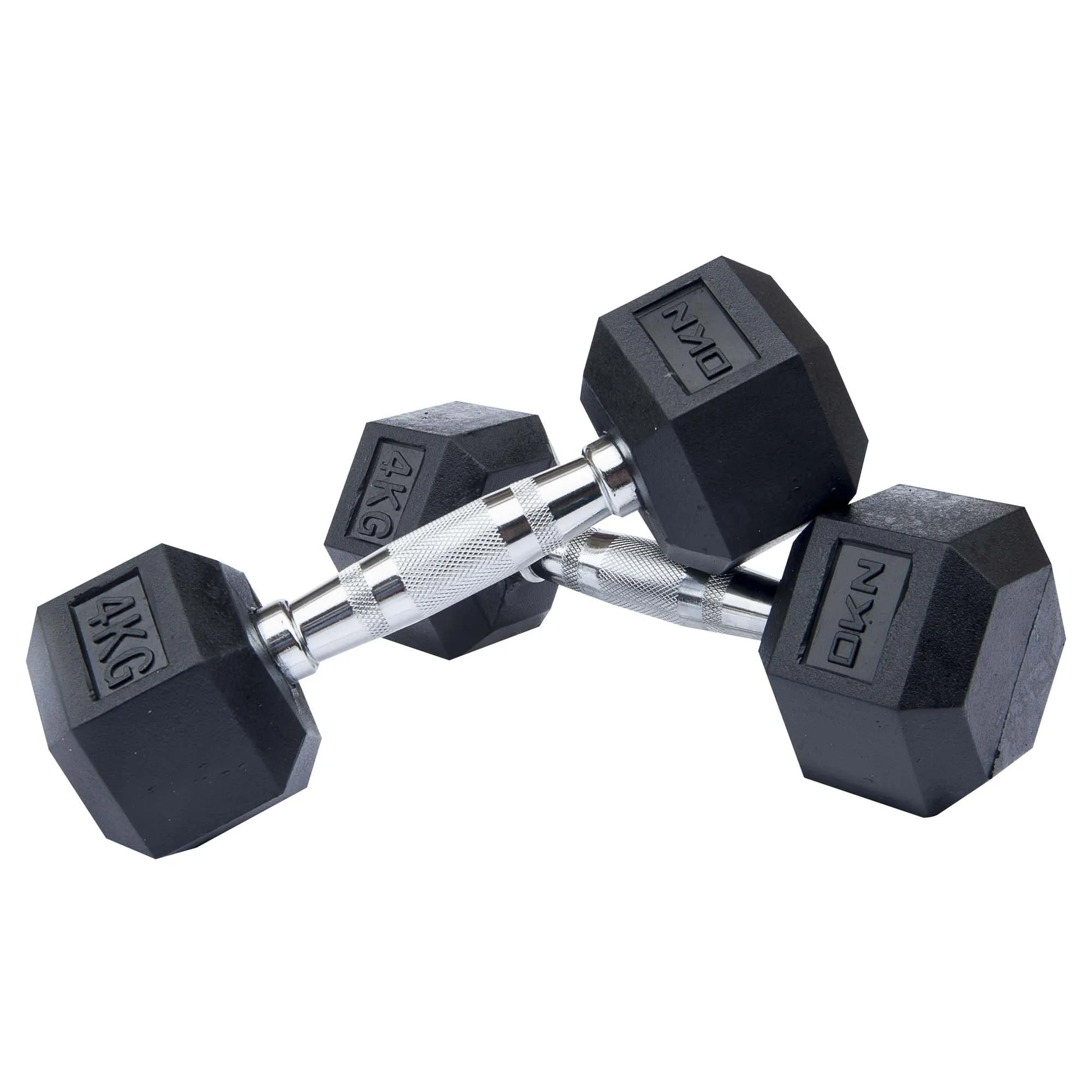 DKN Rubber Hex Dumbbells