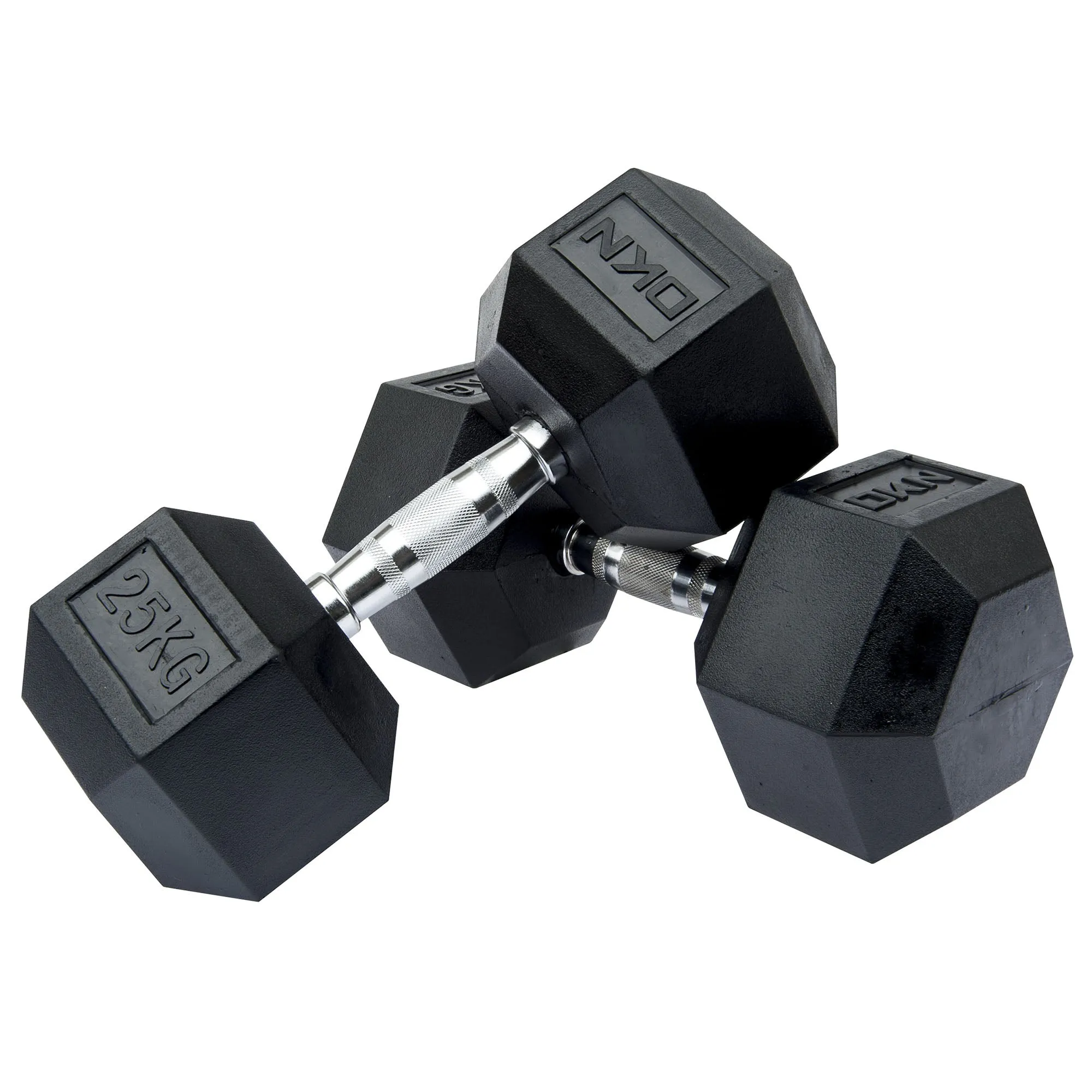 DKN Rubber Hex Dumbbells