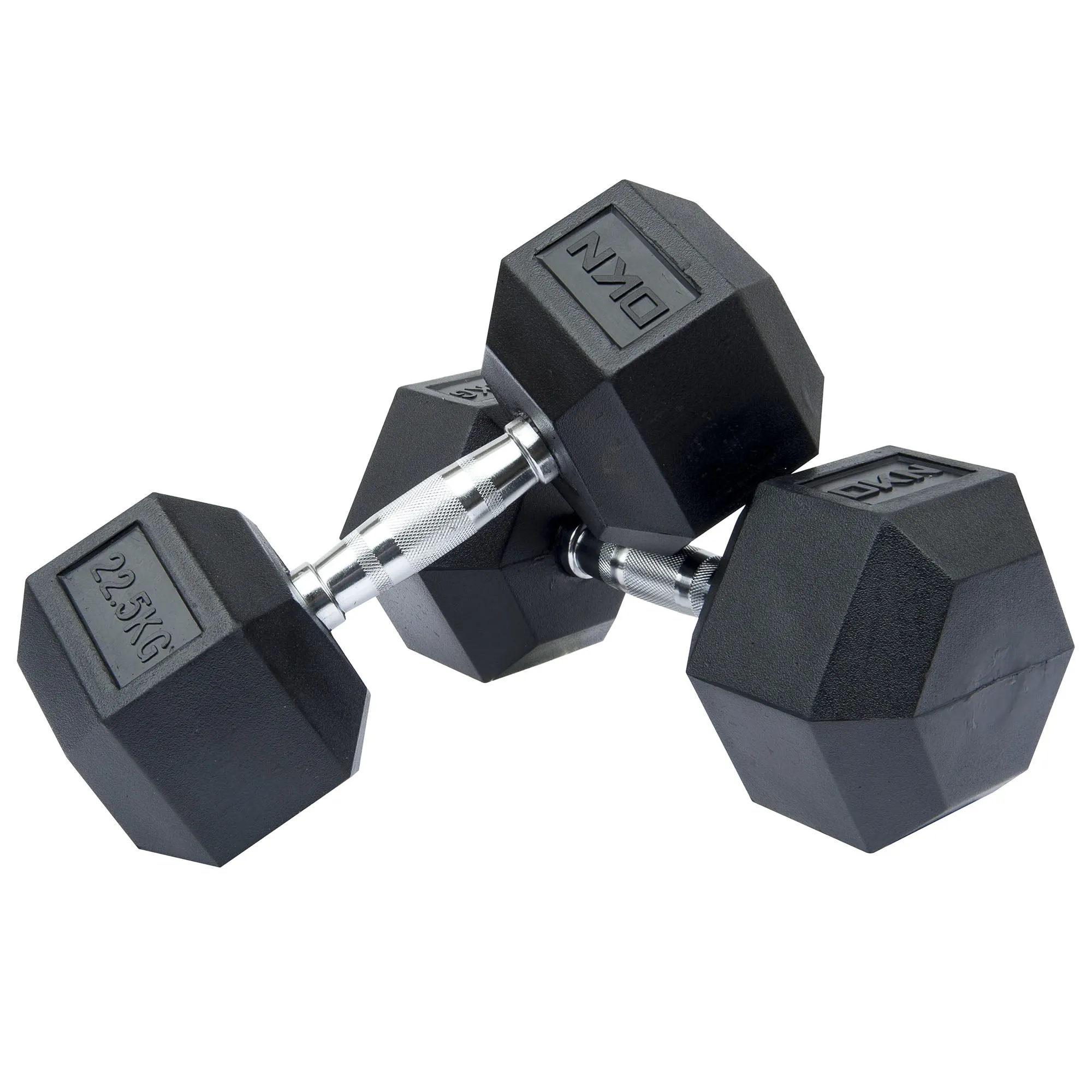 DKN Rubber Hex Dumbbells