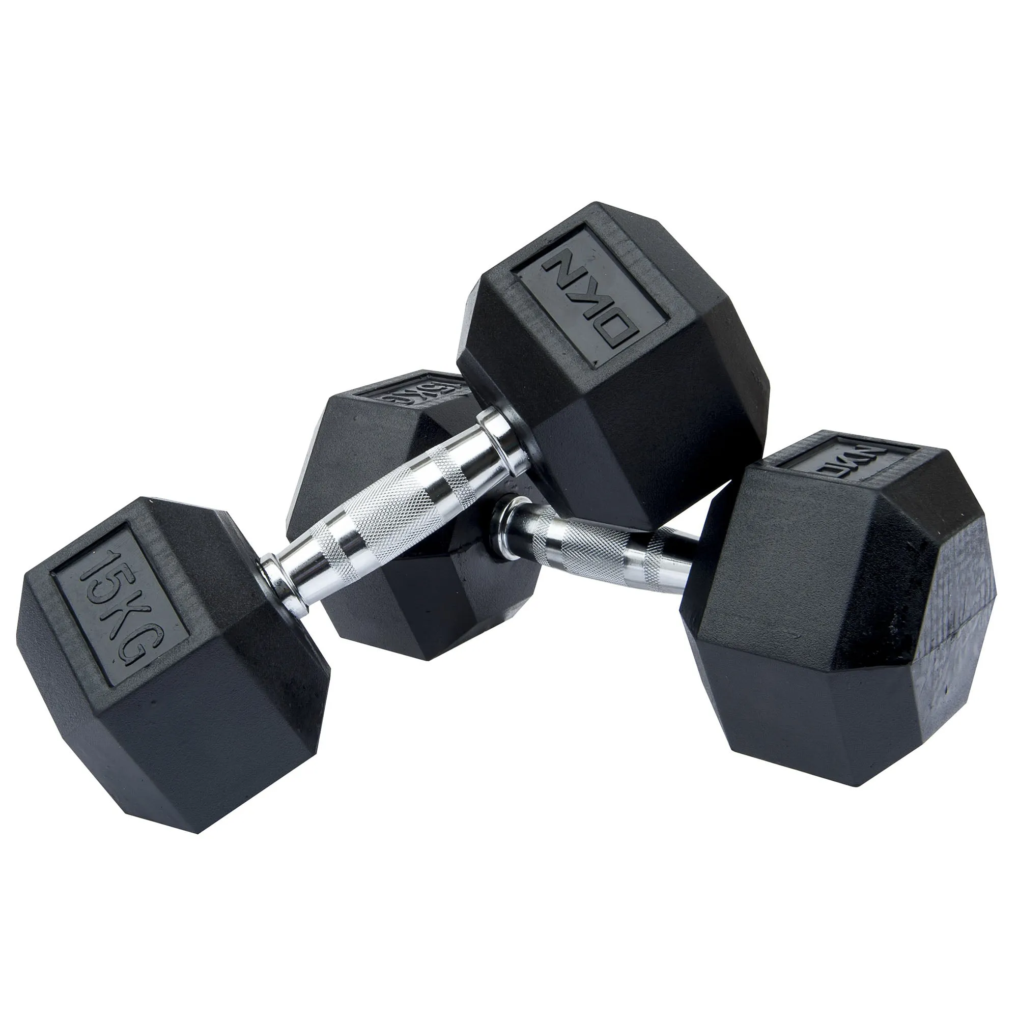 DKN Rubber Hex Dumbbells