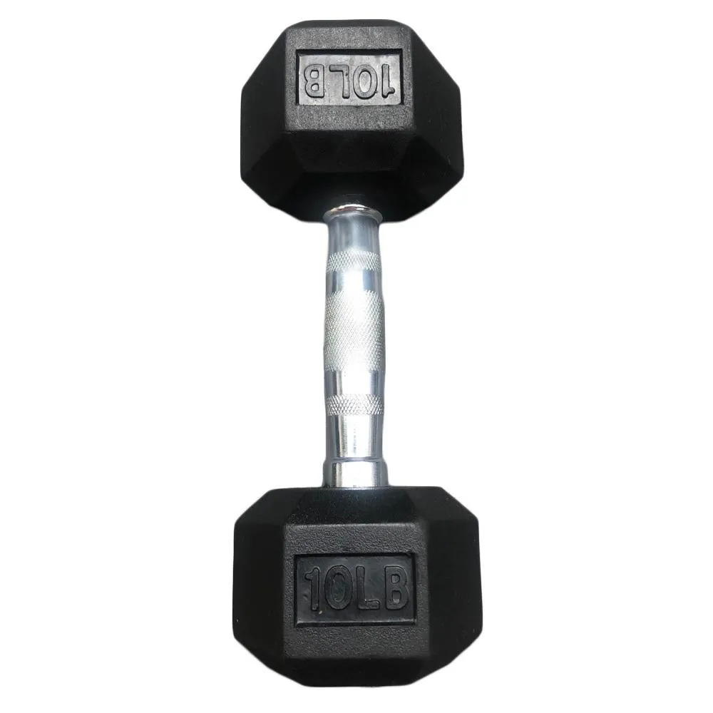 Hex Dumbbells with Rubber Ends  (5lb, 10lb, 15lb, 20lb)