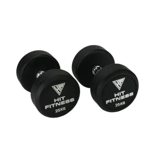 Hit Fitness Round Rubber Dumbbells | 25kg