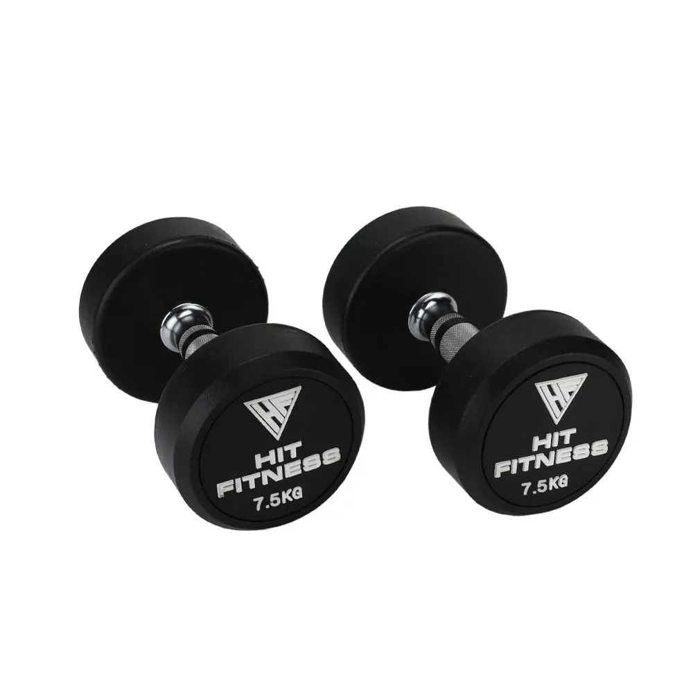 Hit Fitness Round Rubber Dumbbells | 7.5kg