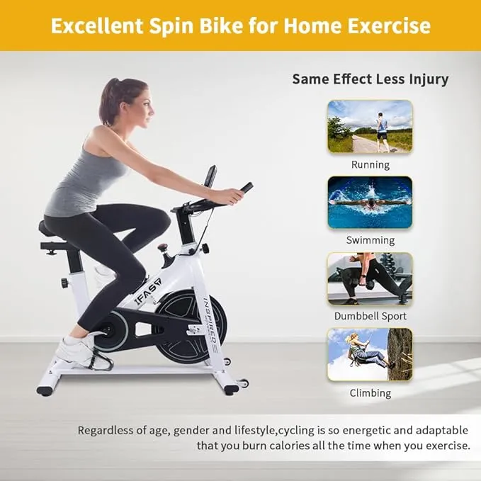 IFAST White Exercise Bike for Home