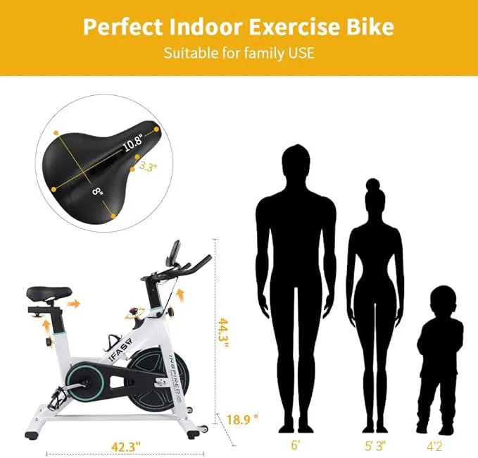 IFAST White Exercise Bike for Home