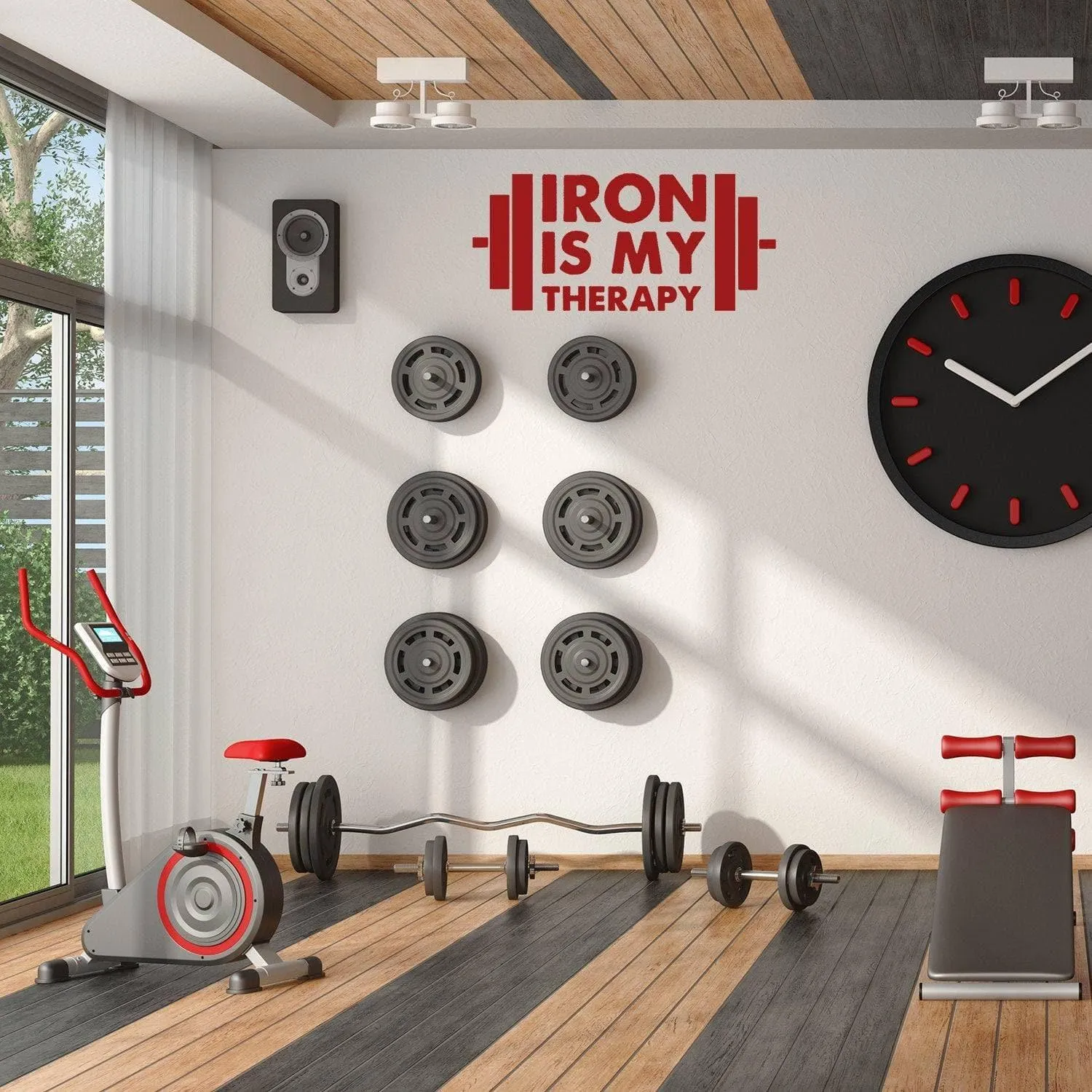 Inspirational Fitness Wall Art - Motivating Gym Bodybuilding Decal Sticker