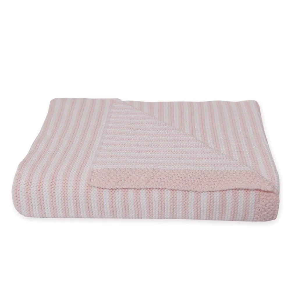 Living Textiles Knitted Stripe Blanket