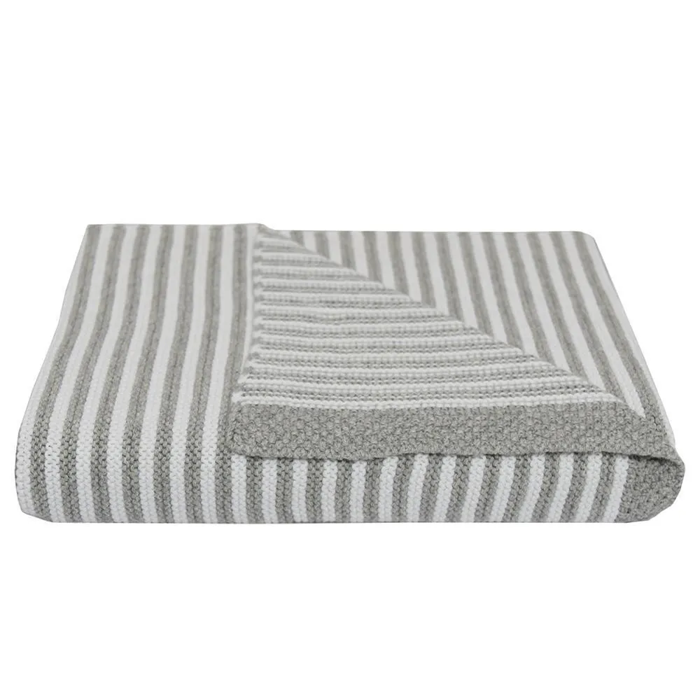 Living Textiles Knitted Stripe Blanket