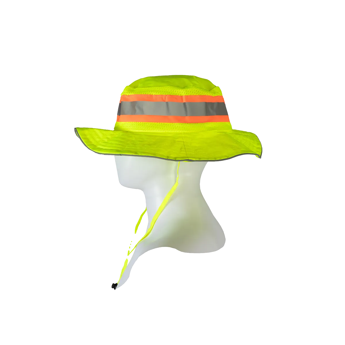 LRH-FB ANSI High Visibility Lime Full Brimmed Ranger Style Hats Sun Bucket Hat