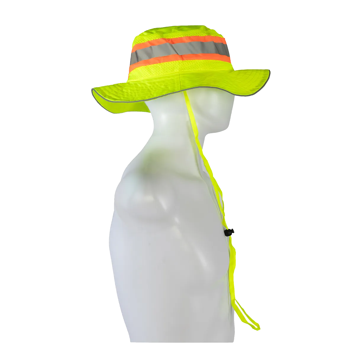 LRH-FB ANSI High Visibility Lime Full Brimmed Ranger Style Hats Sun Bucket Hat