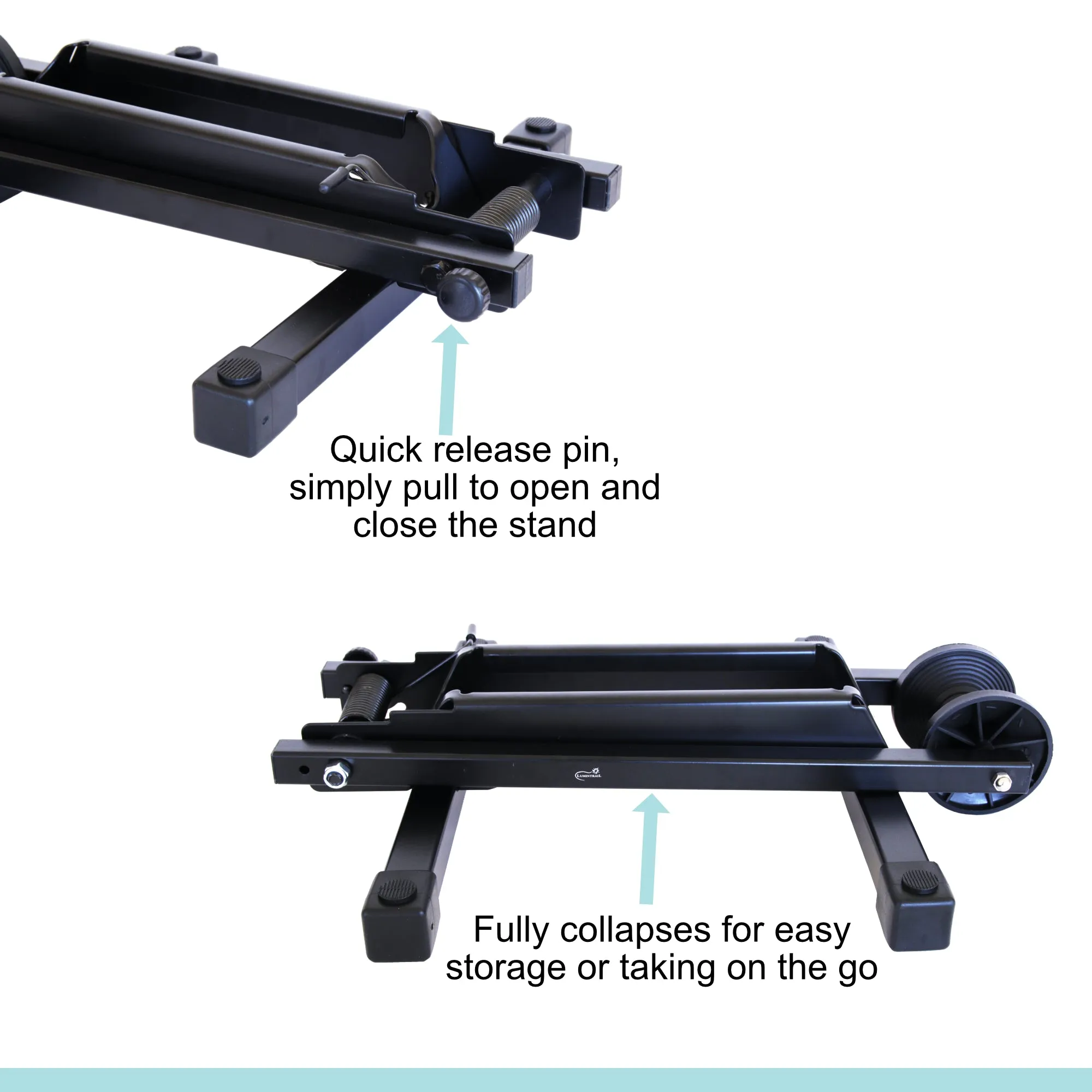 Lumintrail Bike Floor Storage Stand for Mountain and Road Bicycle Indoor Outdoor Garage Storage