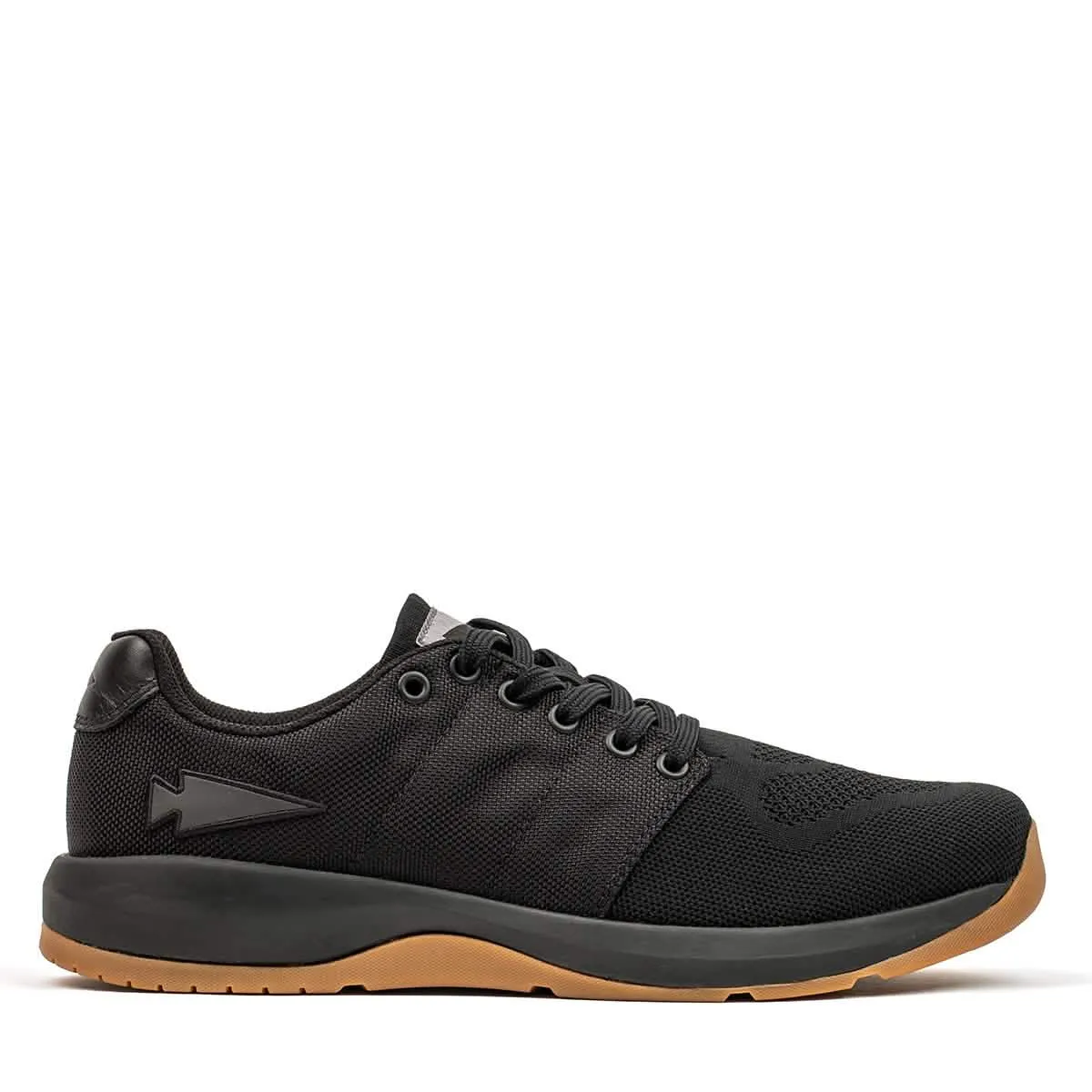 Men's Ballistic Trainers - Black   Gum w/ Black Reflective Spearhead