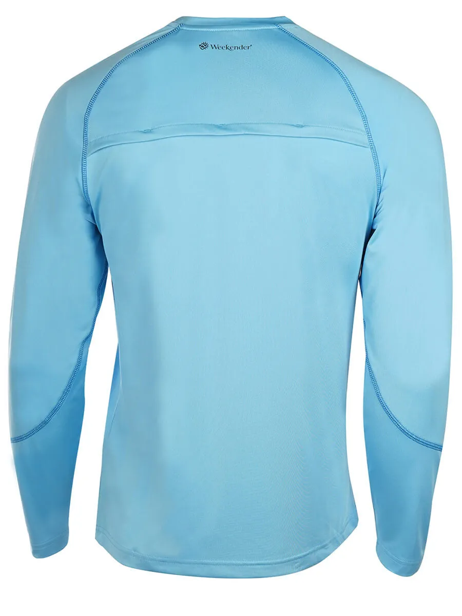 Men's Rashguard Swim Shirt - Aqua Solar Loose Fit Long Sleeve