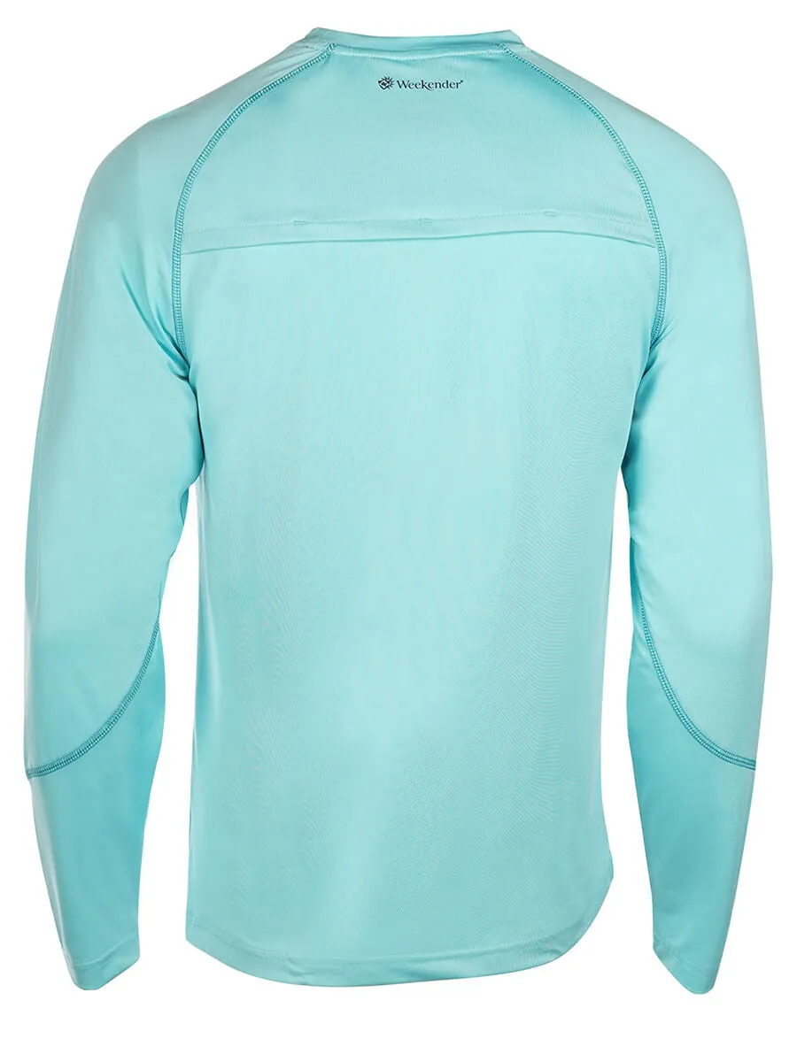 Men's Rashguard Swim Shirt - Aqua Solar Loose Fit Long Sleeve