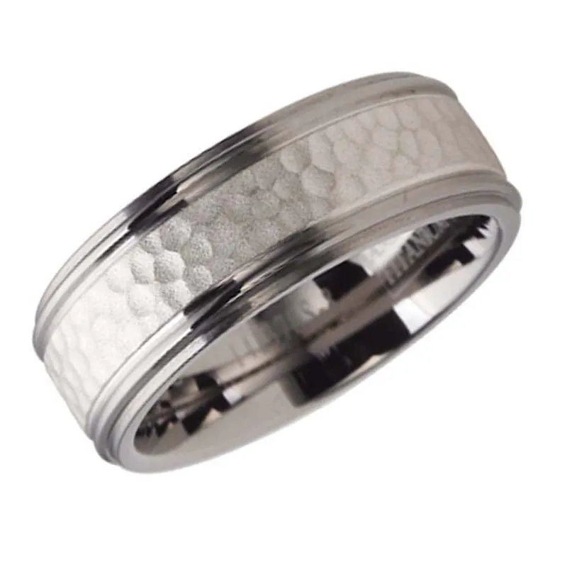 MEN'S TITANIUM SILVER INLAY