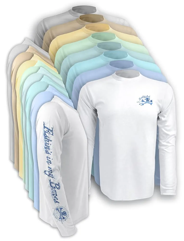 Men's UV Skull Logo Snook Fishing Shirt by Rattlin Jack | Long Sleeve | UPF 50 Sun Protection | Performance Polyester Rash Guard |