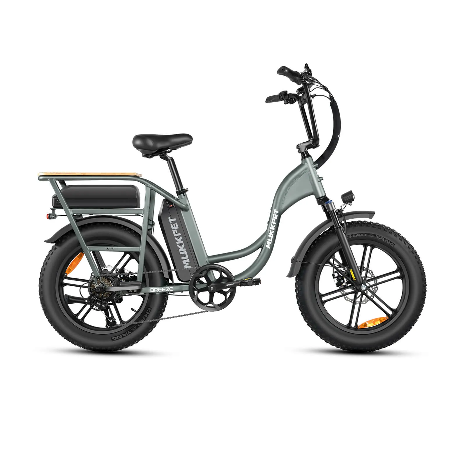 Mukkpet Breeze 750W 48V, Dual Battery, Step-Thru Cargo Utility Electric Bike