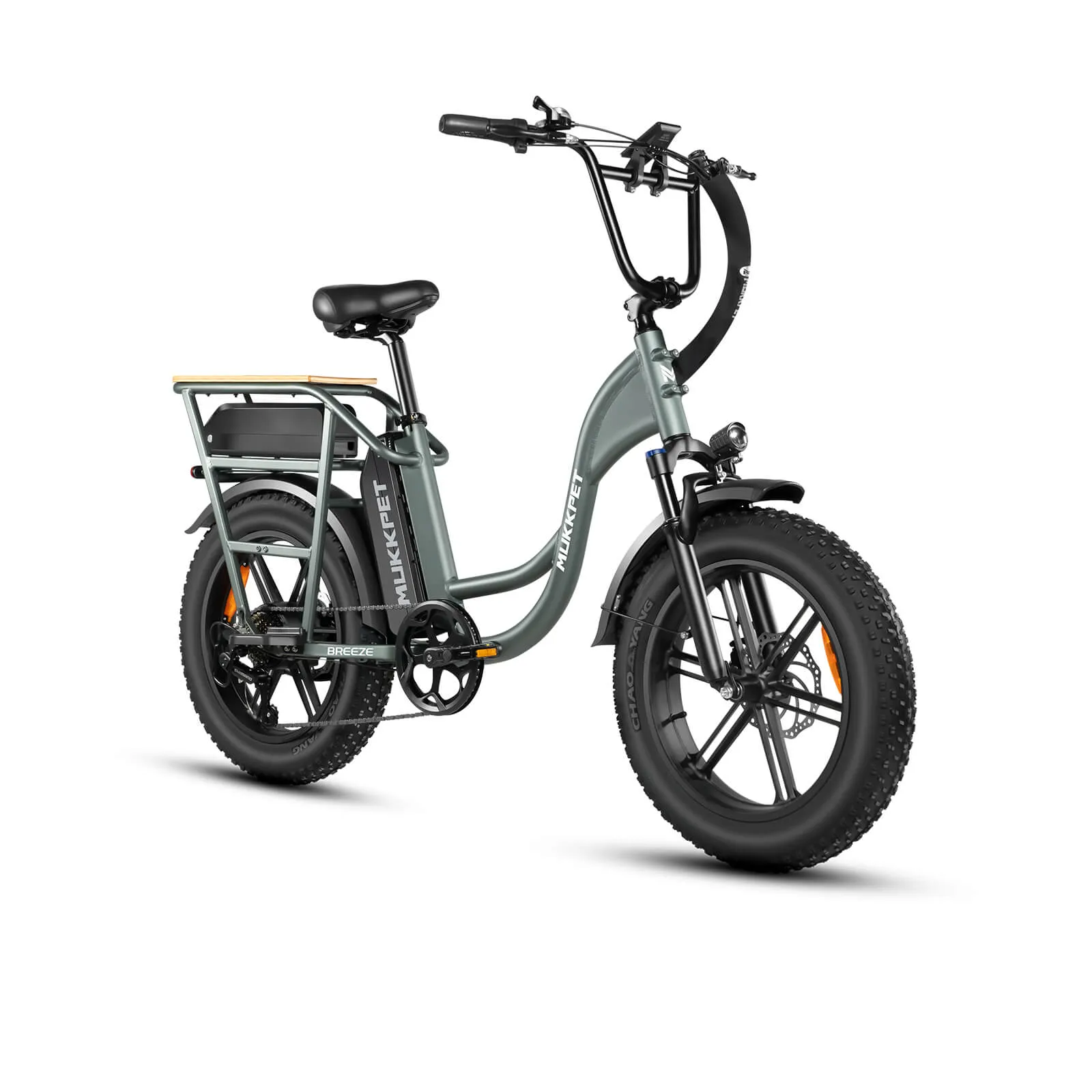 Mukkpet Breeze 750W 48V, Dual Battery, Step-Thru Cargo Utility Electric Bike