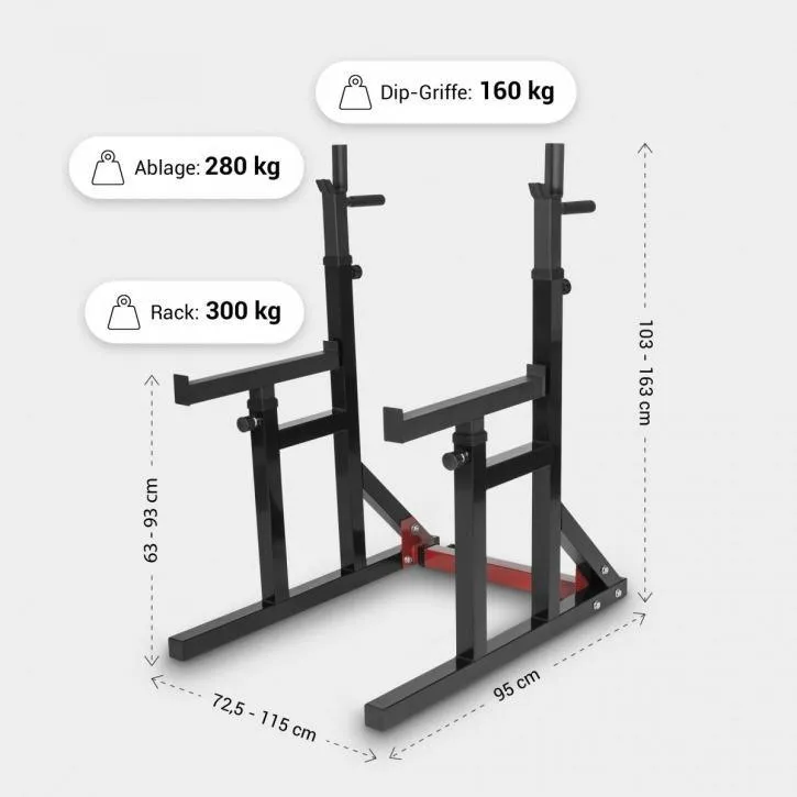 Multi Squat Rack with Adjustable Shelves