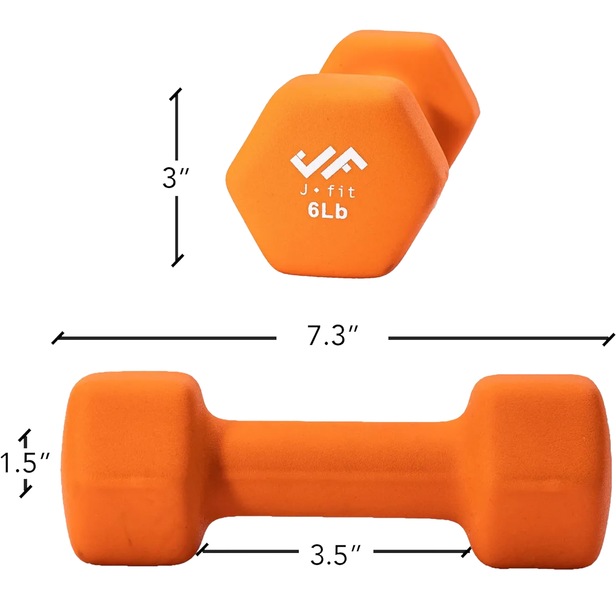 Neoprene Dumbbells - 6 lb