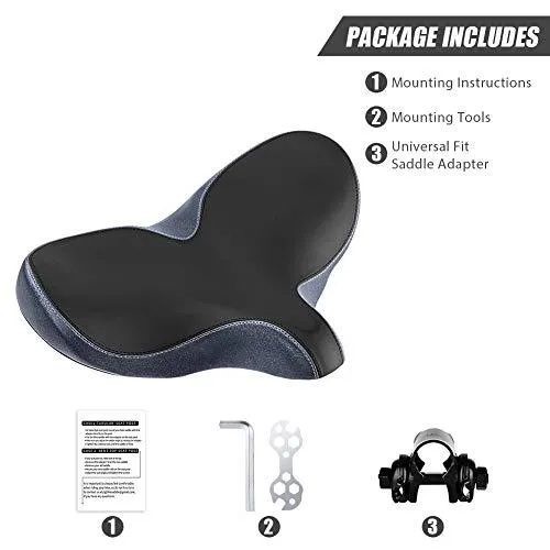 Oversized Universal Fit Bicycle Replacement Saddle