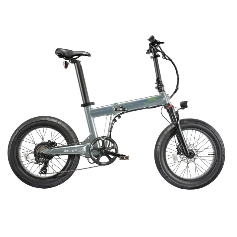 Qualisport 500W 48V Beluga Plus Dual Battery Option Foldable Fat Tire Electric Bike